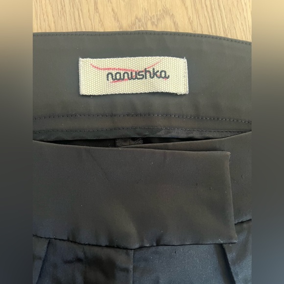 Nanushka Women’s Stretch Satiny Tulip Short Dress Shorts Black Sz Small - Picture 6 of 8